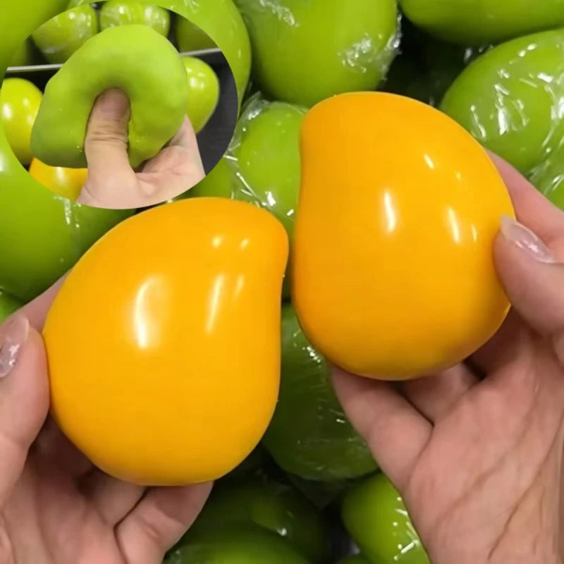Crispy Mango Squeeze Stress Ball - Sensory Fidget Toy for Adults