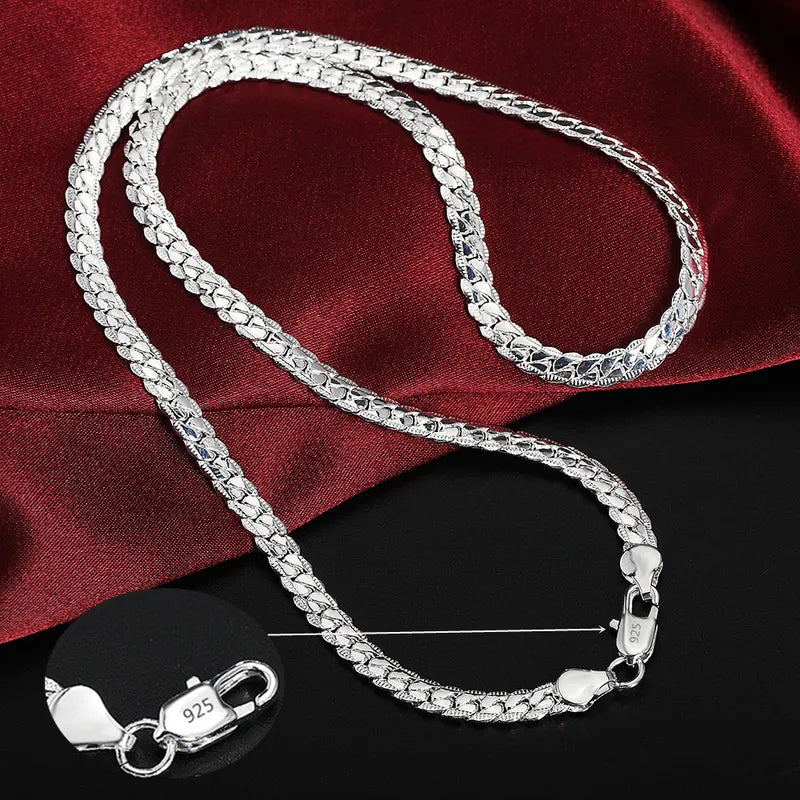 Sterling Silver Chain Necklace for Women & Men - Multiple Lengths