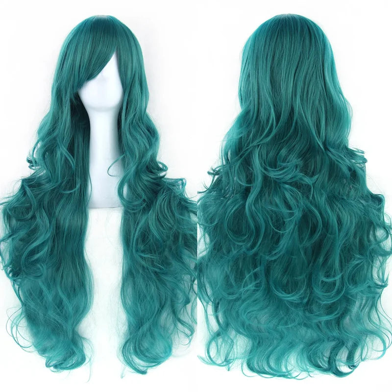 Long Synthetic Hair Wigs for Women - Curly, Colorful, Party & Cosplay
