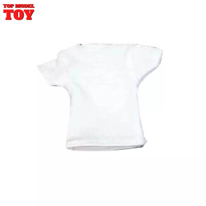 1/12 Scale Action Figure T-Shirt Short Sleeve Top - Male Doll Accessory