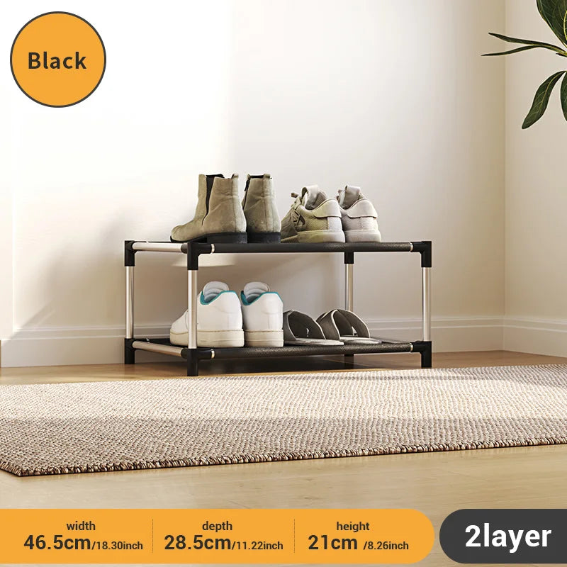 2-Layer Shoe Rack - Space-Saving Entryway Organizer, Easy Assembly
