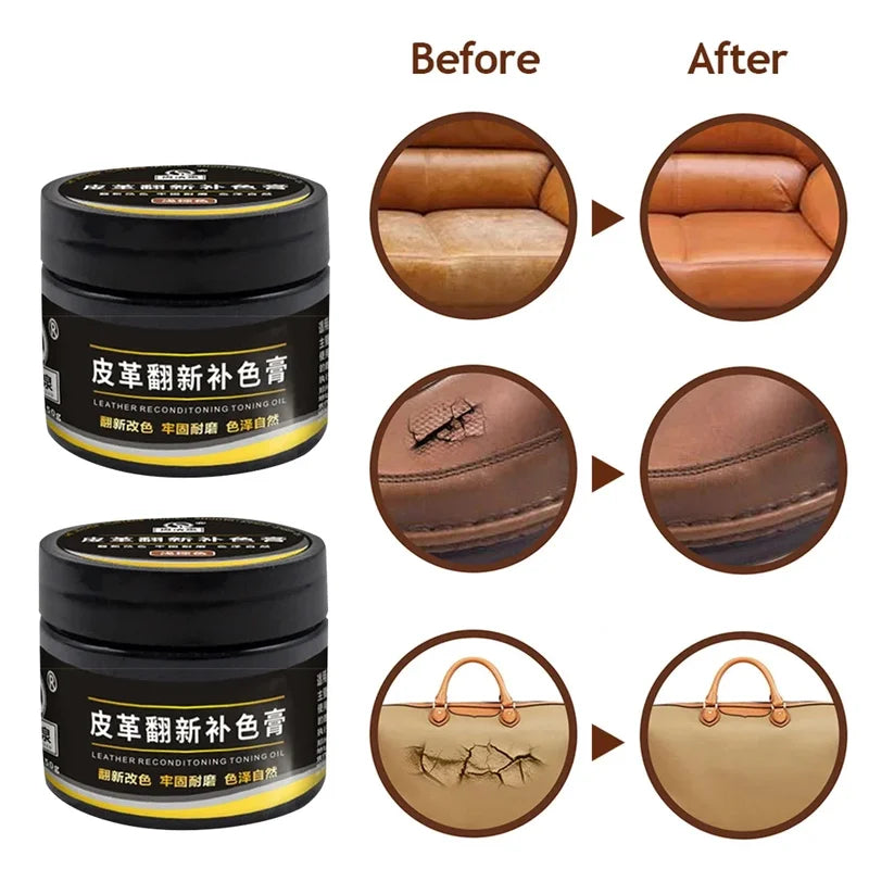 Leather Shoe & Furniture Color Restorer - Scratch Repair & Dye - 50ml