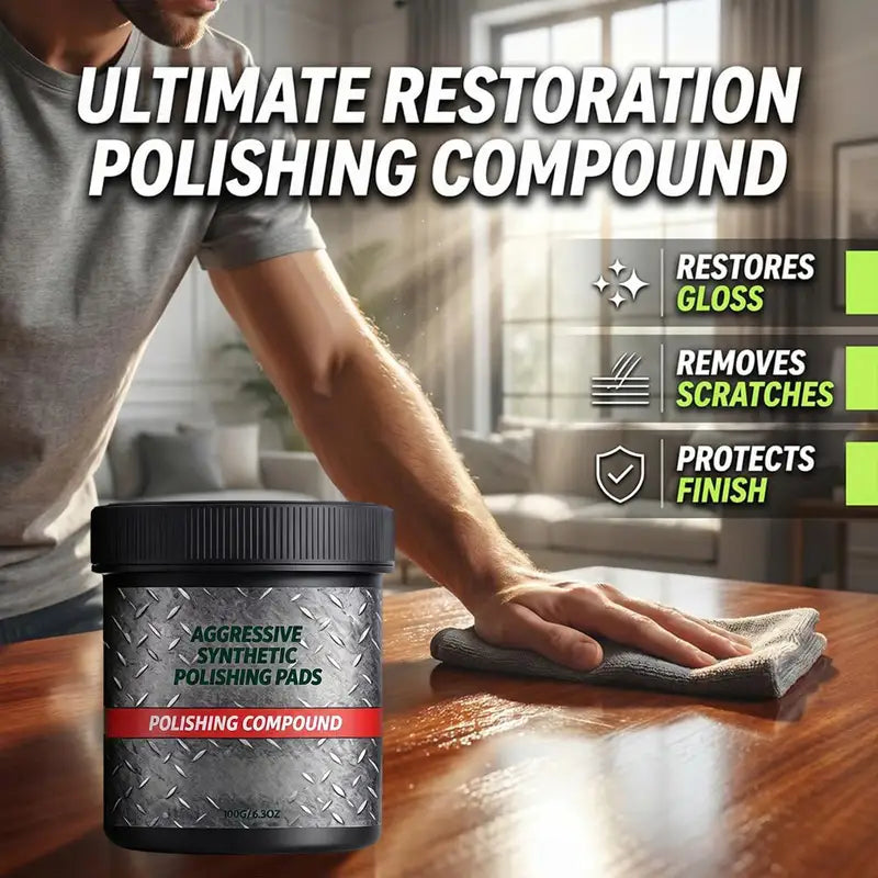 Multi-Functional Furniture & Appliance Wax - Scratch Remover & Polish for Countertops, Wood & Metal Surfaces