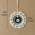 Large Blue Evil Eye Wall Decor - Handcrafted Circle Wall Hanging for Home Safety & Protection