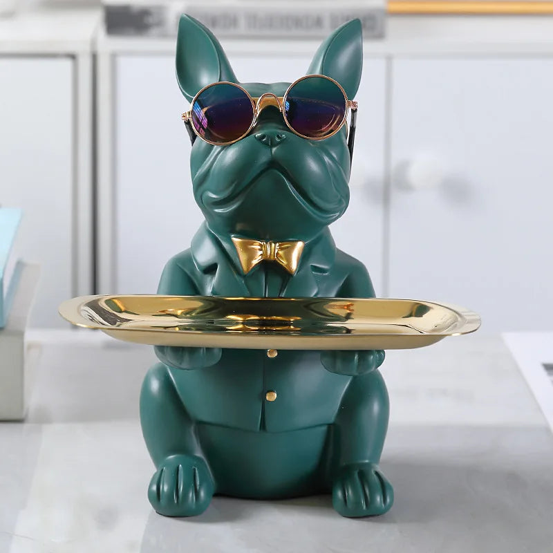 Multi-Functional Animal Statue Tray Decorative Storage Organizer for Living Room & Bedroom
