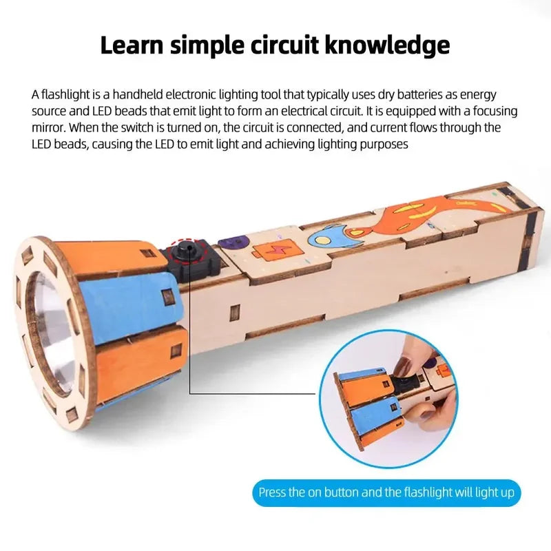 DIY Flashlight Kit Educational Science Toys for Kids Age 5+
