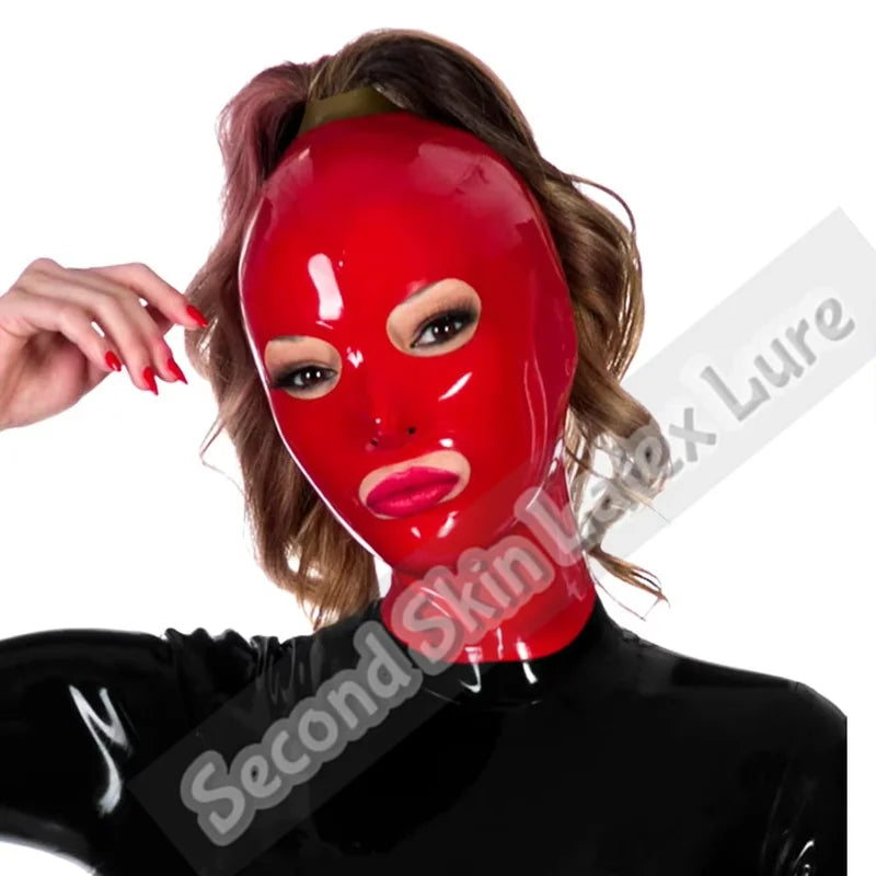 Full Face Latex Mask with Open Eyes and Mouth for Costume Parties