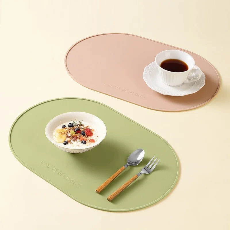 Heat-Resistant Silicone Placemats - Reusable Waterproof & Stain-Resistant Table Protectors