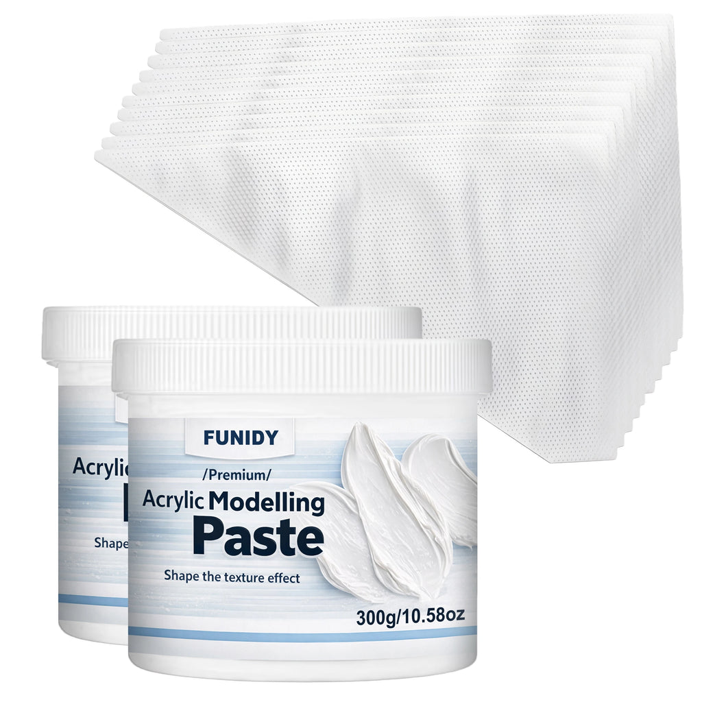 300g 3D Modeling Paste for Artists - White Acrylic Medium, Fast Drying, Non-Cracking