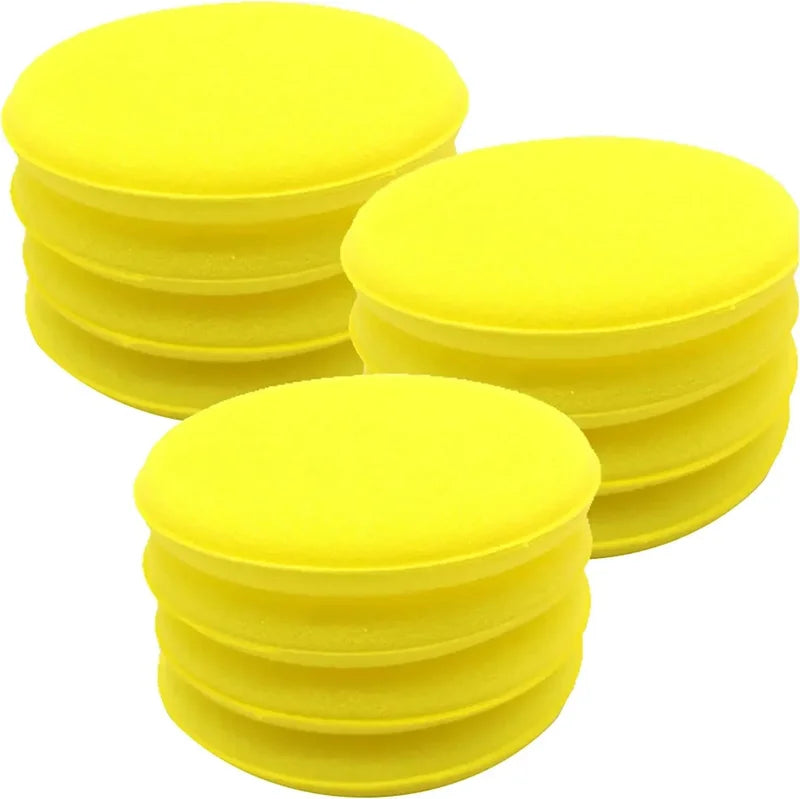 Car High Density Waxing Polish Foam Sponge Set - Multi-Color 10x10x2cm