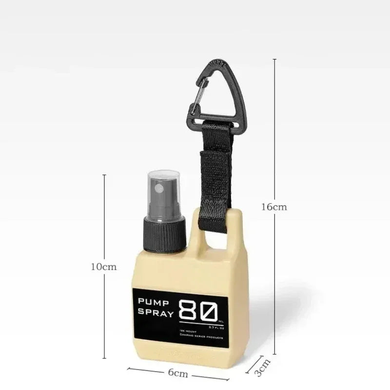 Portable Spray Bottle with Buckle for Camping Travel Refillable 80ml