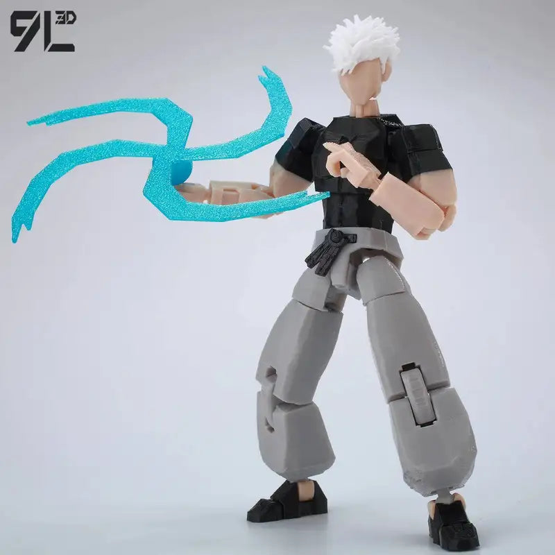 Articulated Anime Action Figure Toy Set with Interchangeable Parts - 14cm Collectible Display Model