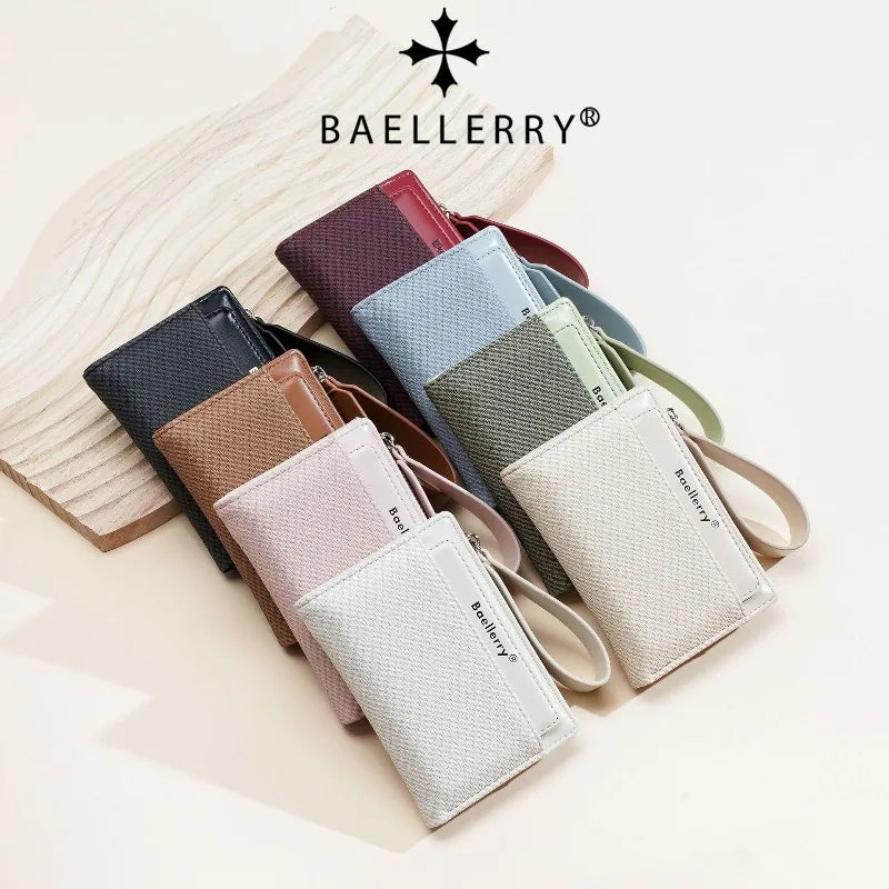 Zipper Wallet for Women - Multi-Slot Bifold Coin & Card Purse - Short Wallet
