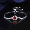 925 Sterling Silver Moissanite Sunflower Bracelet Two Carats Women’s Hand Jewelry Pull-Out Style