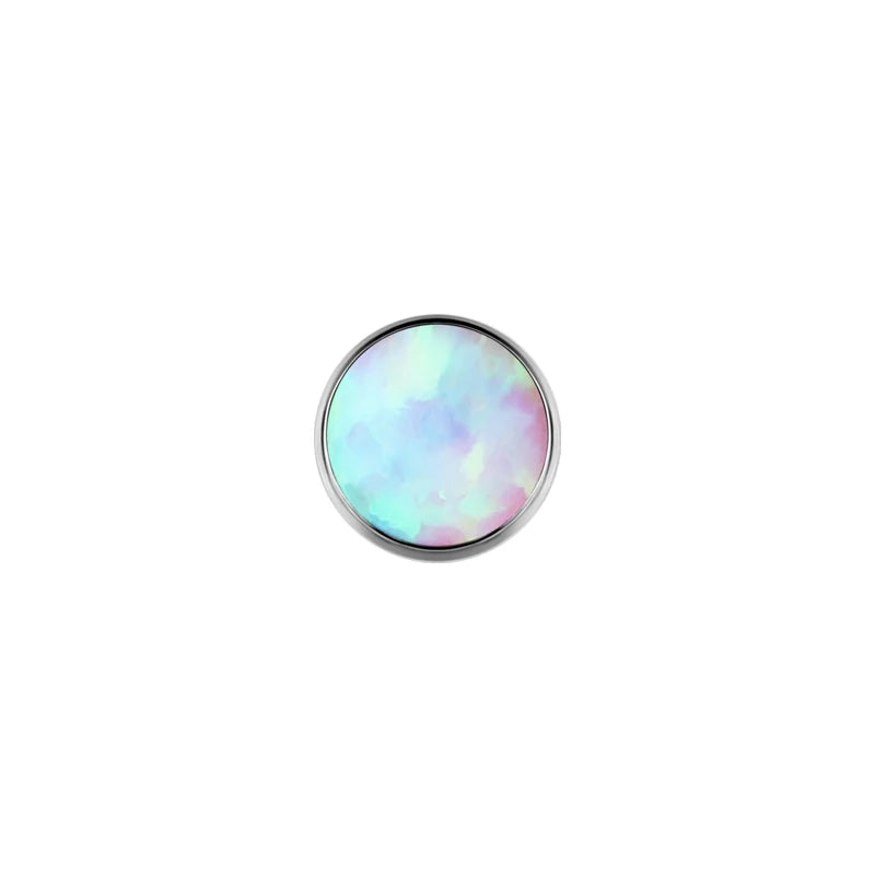 Titanium Dermal Anchors with Synthetic Opal Top - Hypoallergenic Body Jewelry 14G 3-7mm