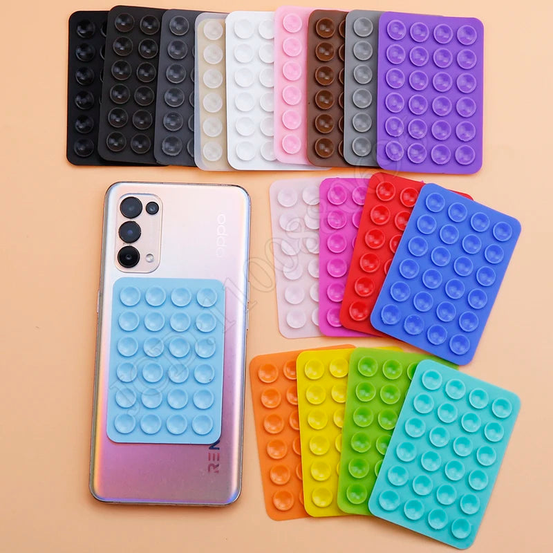 Double Side Silicone Pad for Mobile Phone Fixation Adhesive Suction Cup 2PCS