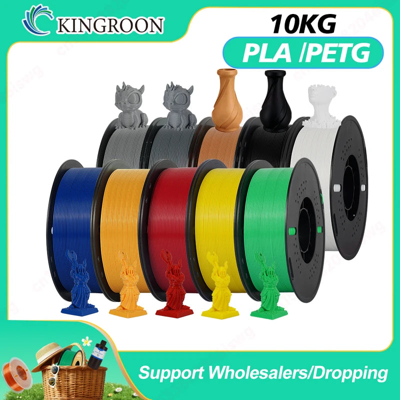 5kg 10kg PLA PETG 3D Printer Filament Spool - No Bubble, 1.75mm Plastic Material