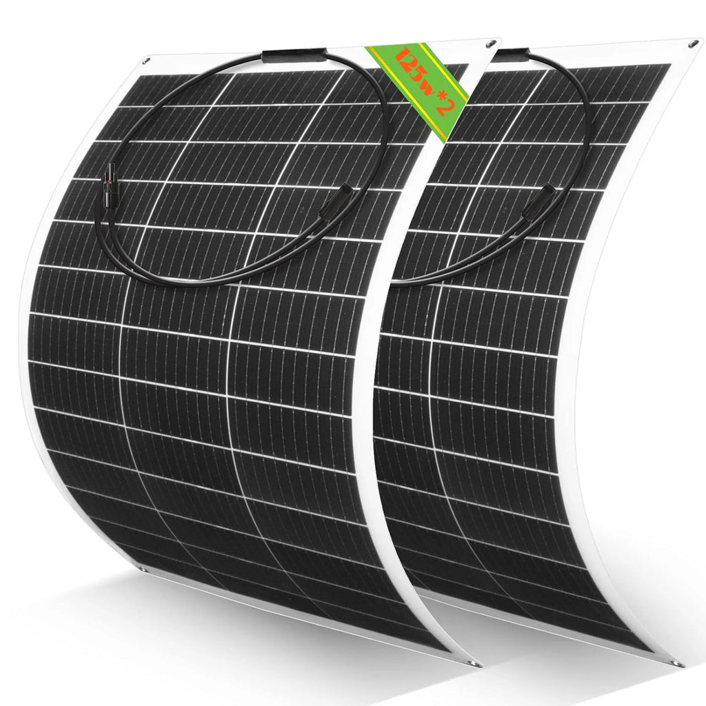 125W Flexible Monocrystalline Solar Panel for Off-Grid Systems 12V/24V