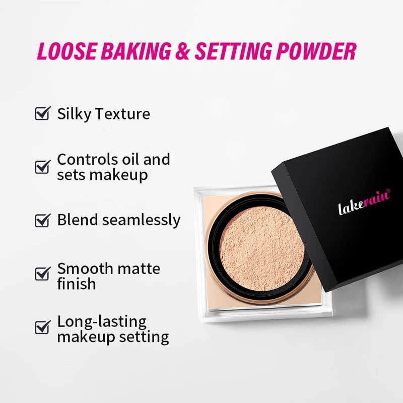 Loose Setting Powder Waterproof Oil Control Face Makeup - Matte Natural Brightening