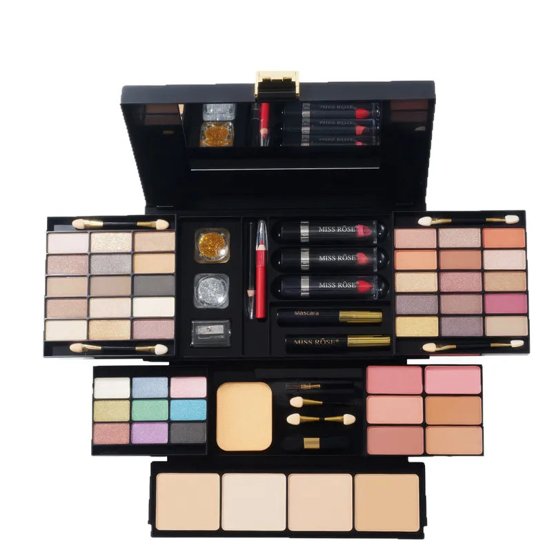 All-in-One Makeup Palette Set with Eyeshadow Lip Gloss Blush & Powder - Multiple Colors