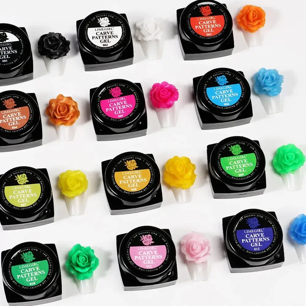 Nail Art UV Plasticine Gel for DIY Carving Patterns 3D Flower Creations