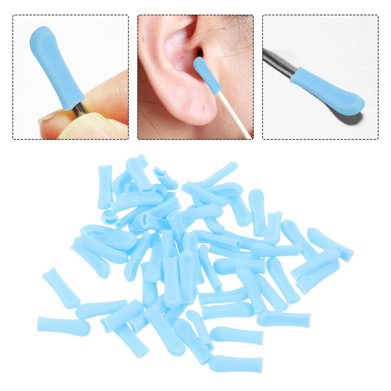Silicone Ear Wax Removal Tips Replacement Set for Ear Cleaning Camera - 80pcs