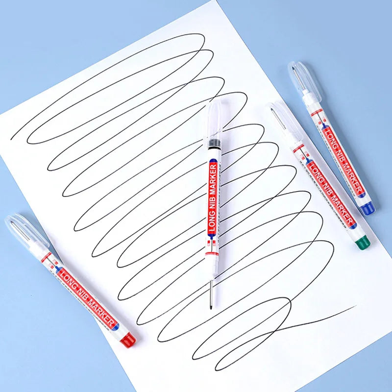 Waterproof White Paint Marker Pen Set for Deep Holes, Metal, Wood, Glass, Tiles