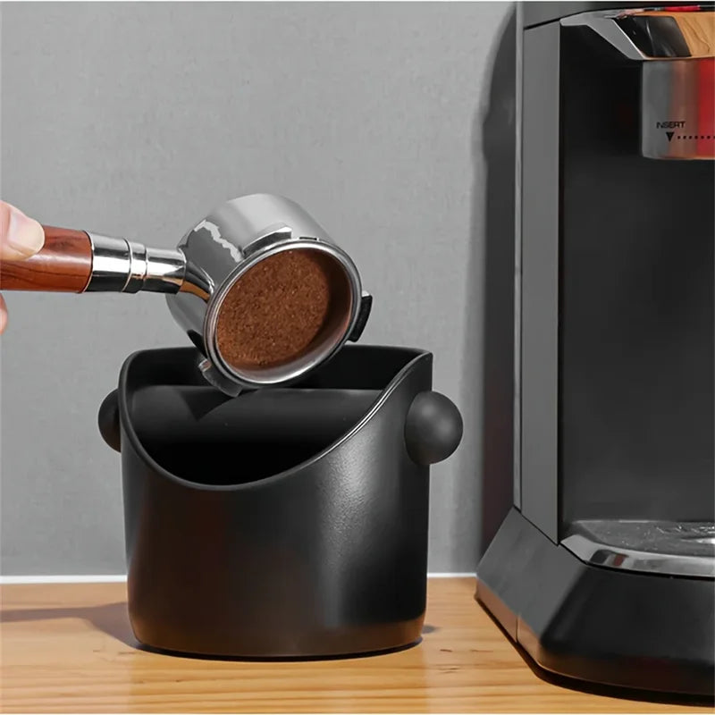 Coffee Knock Box Shock-Absorbent Anti-Slip Waste Bin with Removable Bar