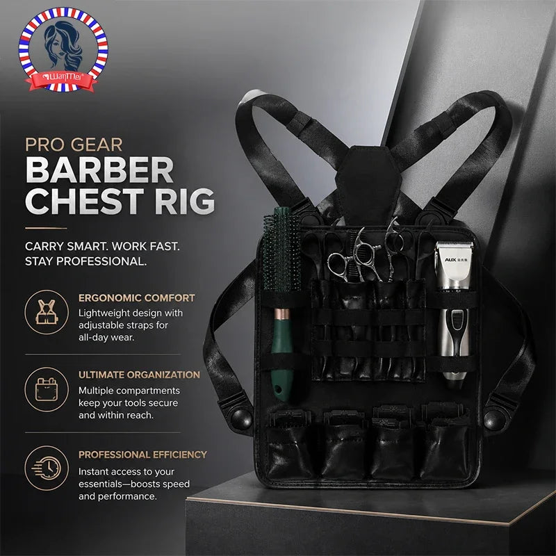 Professional Barber Tool Kit with Shoulder Strap and Chest Bag - Hairdressing Essentials