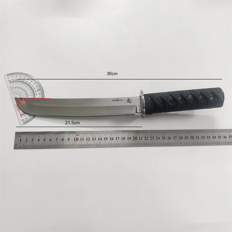 Japanese Meat Cutting Knife with Sheath - Hand-Forged Kitchen Knife, High Hardness