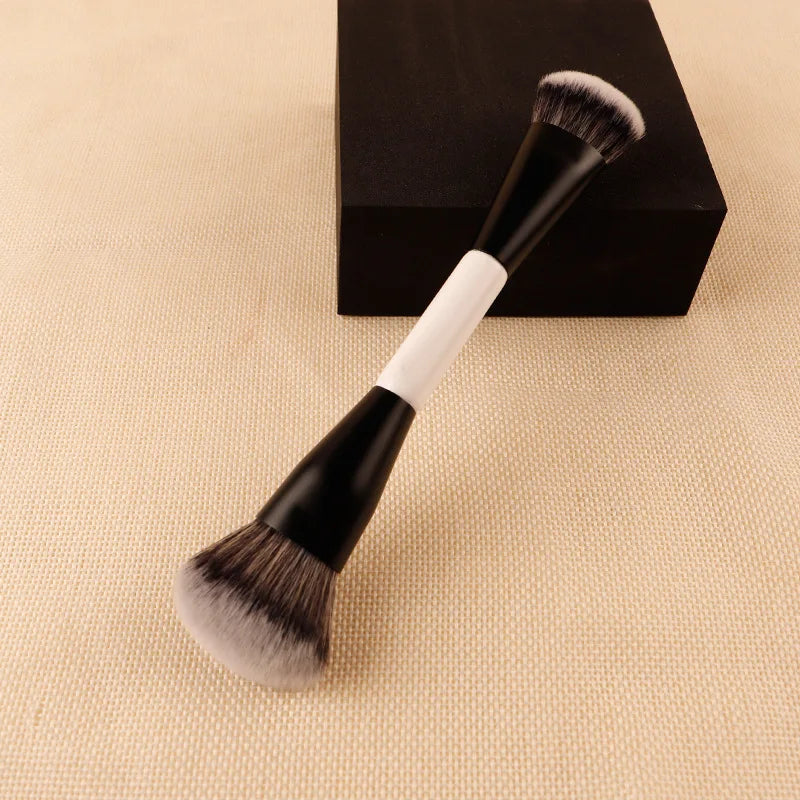 Double-Ended Angled Makeup Brush Set for Foundation & Blush - Multifunctional Cosmetic Tool