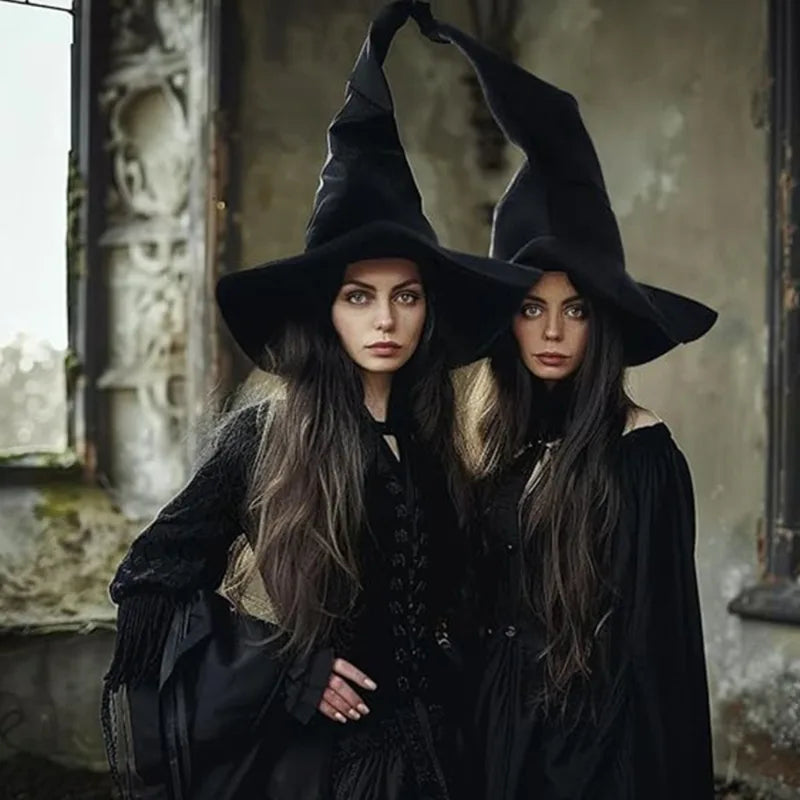 Halloween Witch Hat Costume Wool Knit Hat for Party Cosplay Christmas Festival
