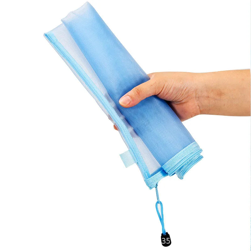 Transparent Nylon Mesh File Bag for A4 A5 A6 Documents & Stationery