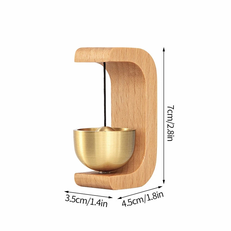 Japanese Wind Chimes Door Bell - Wooden & Brass Home Decor, Landscape Bell, Remind Bell for Doors