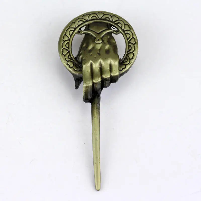 King's Scepter Hand Alloy Brooch Decorative Coat and Hat Accessory