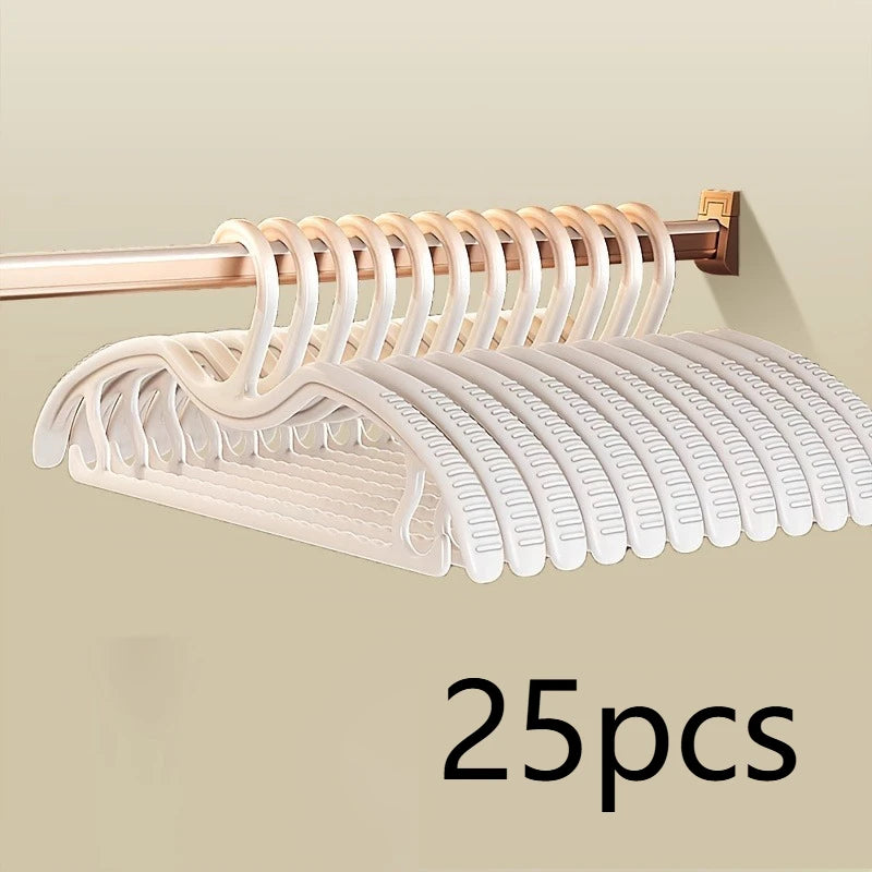Wide Shoulder Hangers Set - Space Saving Non-Slip Closet Organizer, Short Neck