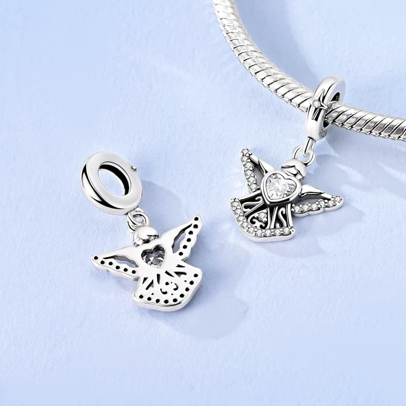 925 Sterling Silver Charms for Jewelry Making - Dreamcatcher, Bow & Beads Pendants