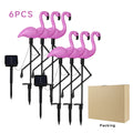 Outdoor Solar Flamingo Pathway Lights 3-Pack - Waterproof Lawn Decor for Garden Yard Landscape
