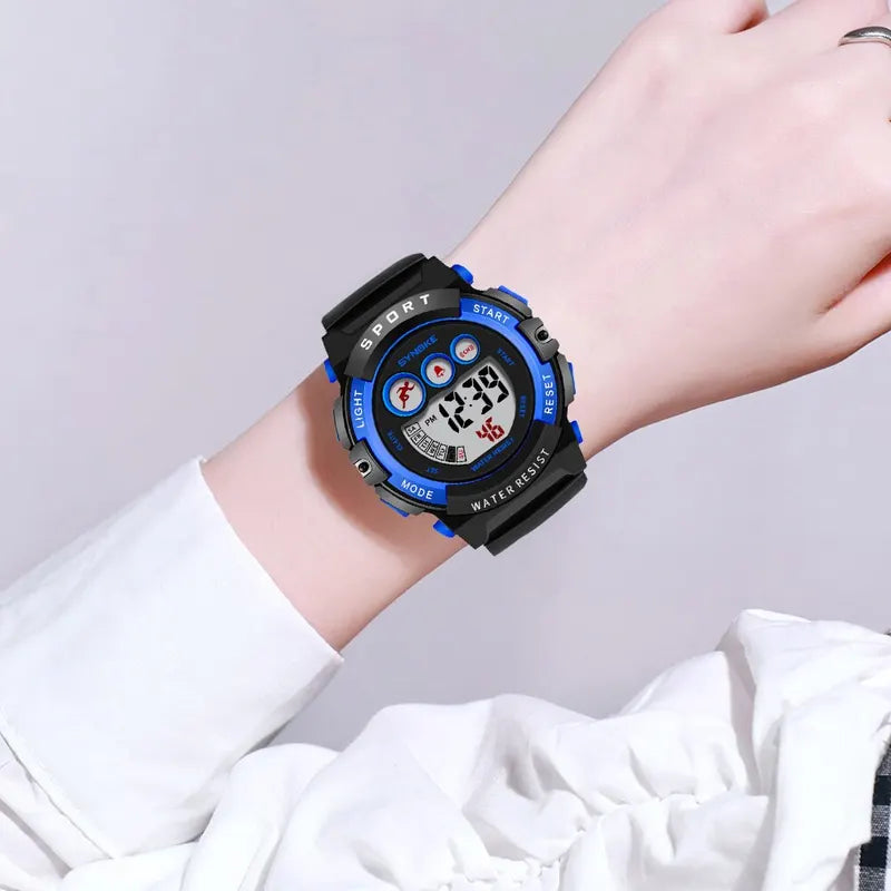 Kids Sport Digital Watch Waterproof Children's Watch with Colorful Band