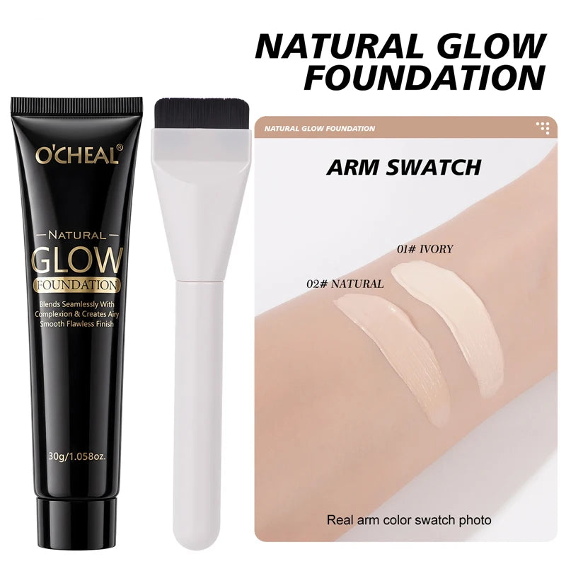 Waterproof Liquid Foundation - Sweat Resistant, Natural Finish, Lightweight Makeup