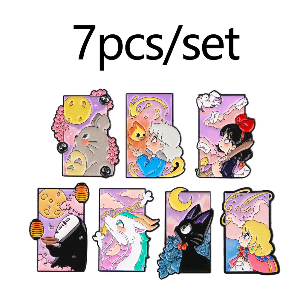 Anime Enamel Pin Cartoon Girl Cat Brooch Lapel Badge Backpack Jewelry Gift