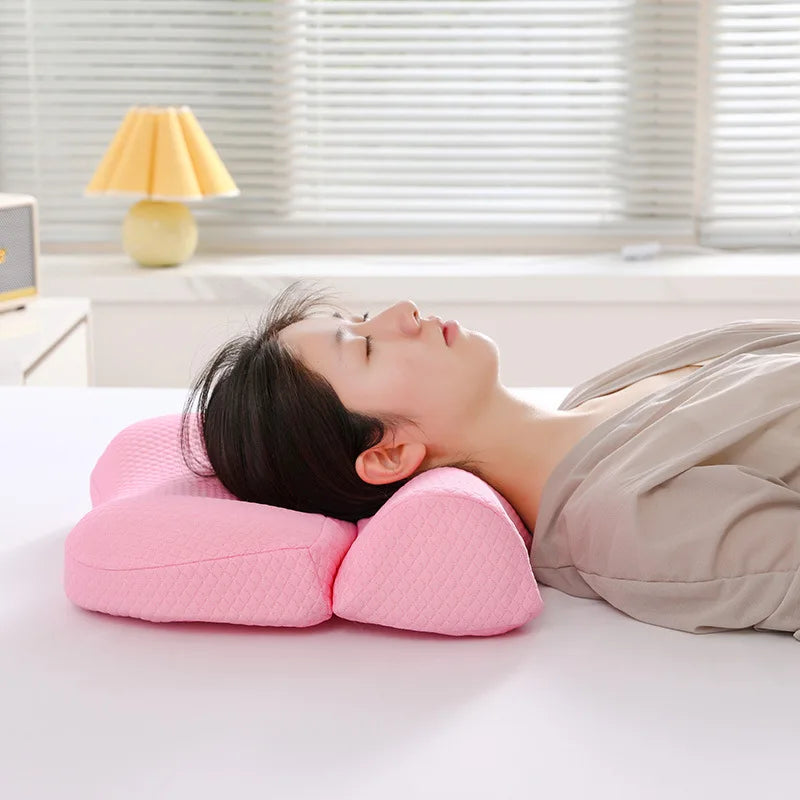 Ergonomic Cervical Pillow with Memory Foam Core for Neck Support and Fatigue Relief