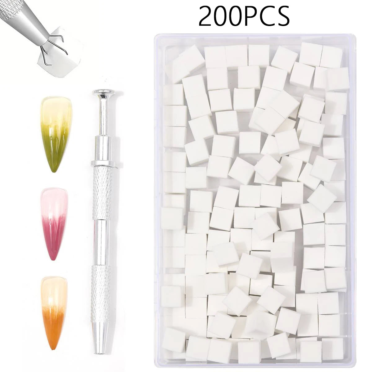 Nail Art Gradient Sponges with Grip Tool Set for Manicure DIY