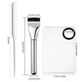 Stainless Steel Foundation Brush and Paddle Set - Makeup Tool Kit for Face & Concealer