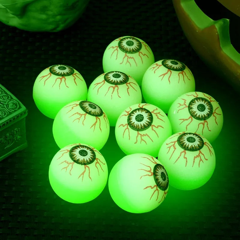 Glow in The Dark Bouncy Balls Halloween Decor Haunted House Party Supplies