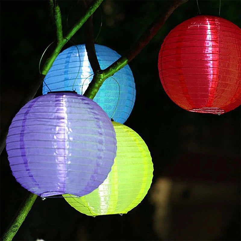12-Inch Waterproof Solar Lantern Outdoor Decoration Globe Light