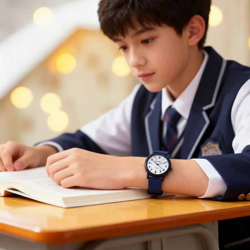 Children's Luminous Sports Watch with Silicone Strap - Waterproof Quartz Wristwatch