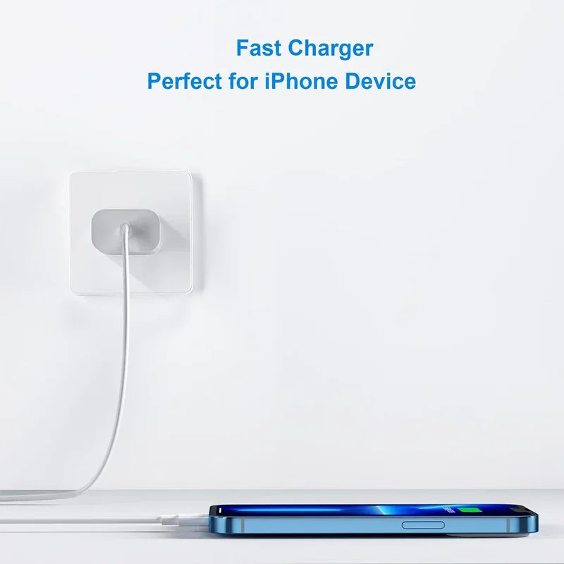 20W USB C Fast Charger with 3.3Ft Cable for iPhone and Android Devices