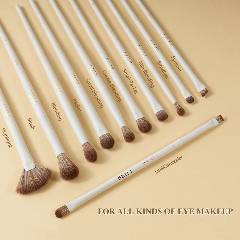 15-Piece Synthetic Makeup Brush Set with Storage Bag - Foundation Eyeshadow Blush
