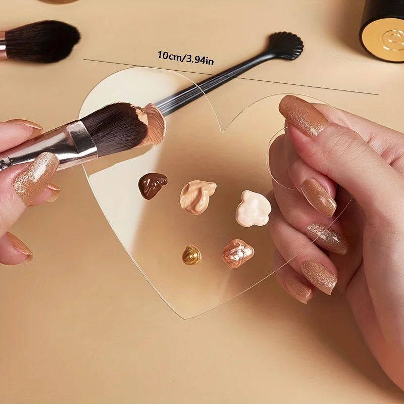 Acrylic Makeup Palette Spatula Kit - Stainless Steel Mixing Tools for Cosmetics